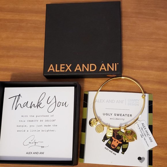ALEX AND ANI UGLY SWEATER BRACELET CHRISTMAS WITH BOX - Picture 1 of 1
